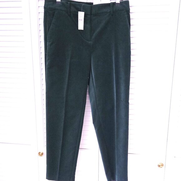 Loft Riveria Slim Green velvet ankle pant. Size 4. - Picture 1 of 3